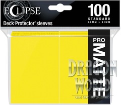 Standard Sleeves - Lemon Yellow Matte 100ct - Eclipse